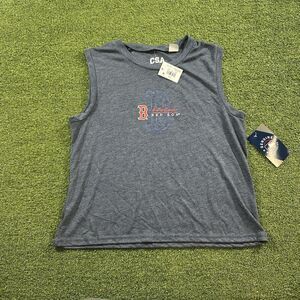CSA Boston Red Sox Tank Top Youth L Heather Gray Navy MLB NWT